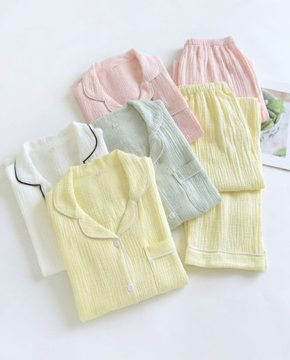 The Long Sleeve - 100% Muslin Cotton Pajama